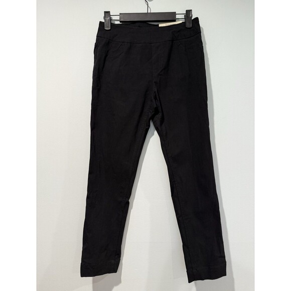 NEW Soft Surroundings Pants PXS Black Straight Ankle Stretch Tummy Smoothing - Picture 1 of 7